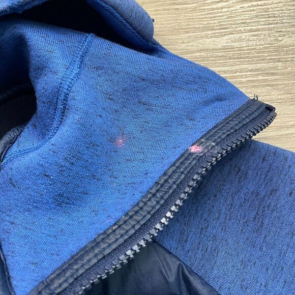 Nike Jacket Mens Medium Blue Tech Fleece Puffer Goose Down Hooded Zip - Picture 8 of 16